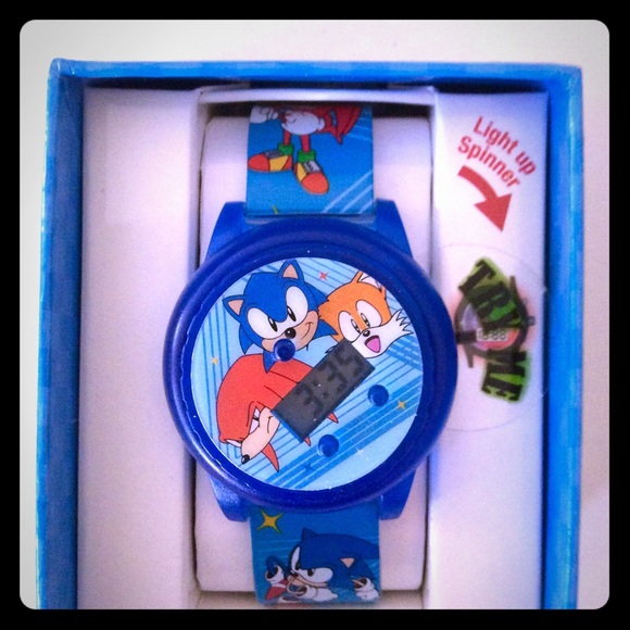 💥2x HP Sonic the Hedgehog Kid watch Light up spinner - Picture 1 of 5